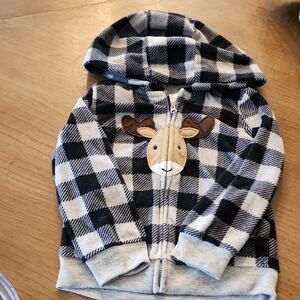 Carter's Black and Gray Hoodie with Classic Design